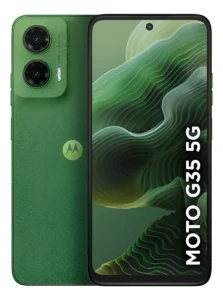 Smartphone Motorola Moto g35 5G 128GB 12GB 4GB RAM8GB Ram Boost e Camera 50MP com AI NFC Tela 6.7 com Superbrilho Verde Vegan Leather